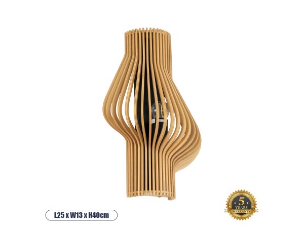 GLOBOSTAR® MIHIRO 02174 Boho Φωτιστικό Τοίχου - Απλίκα με Ντουί 1 x E27 AC 220-240V IP20 - Μπεζ - Μ25 x Π13 x Υ40cm GLOBOSTAR® MIHIRO 02174 Boho Φωτιστικό Τοίχου - Απλίκα με Ντουί 1 x E27 AC 220-240V IP20 - Μπεζ - Μ25 x Π13 x Υ40cm