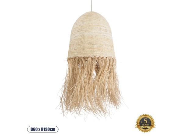 GLOBOSTAR® AREMBEPE 02179 Boho Κρεμαστό Φωτιστικό Οροφής με Ντουί 1 x E27 AC 220-240V IP20 - Μπεζ - Μ60 x Π60 x Υ130cm GLOBOSTAR® AREMBEPE 02179 Boho Κρεμαστό Φωτιστικό Οροφής με Ντουί 1 x E27 AC 220-240V IP20 - Μπεζ - Μ60 x Π60 x Υ130cm