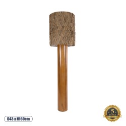 GLOBOSTAR® NIIHAU 02237 Μοντέρνο Επιδαπέδιο Φωτιστικό με Ντουί 1 x E27 AC 220-240V IP20 - Καφέ - Μ43 x Π43 x Υ160cm