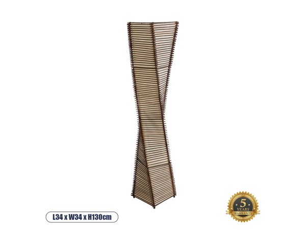 GLOBOSTAR® PALMA 02273 Boho Επιδαπέδιο Φωτιστικό με Ντουί 2 x E27 AC 220-240V IP20 - Καφέ & Μπεζ - Μ34 x Π34 x Υ130cm GLOBOSTAR® PALMA 02273 Boho Επιδαπέδιο Φωτιστικό με Ντουί 2 x E27 AC 220-240V IP20 - Καφέ & Μπεζ - Μ34 x Π34 x Υ130cm