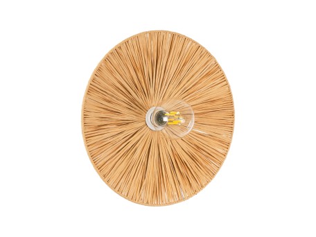 GLOBOSTAR® COLOMBO 02277 Boho Φωτιστικό Τοίχου - Απλίκα με Ντουί 1 x E27 AC 220-240V IP20 - Μπεζ - Μ40 x Π40 x Υ9cm