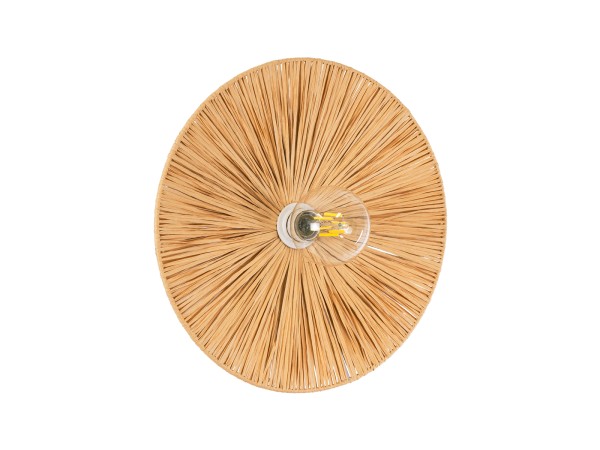 GLOBOSTAR® COLOMBO 02277 Boho Φωτιστικό Τοίχου - Απλίκα με Ντουί 1 x E27 AC 220-240V IP20 - Μπεζ - Μ40 x Π40 x Υ9cm