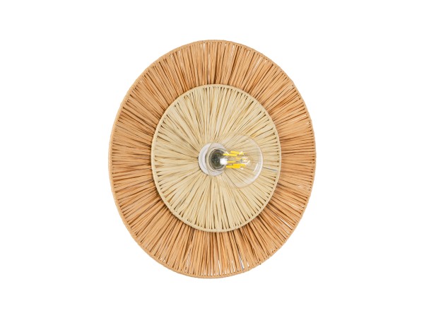 GLOBOSTAR® COLOMBO 02278 Boho Φωτιστικό Τοίχου - Απλίκα με Ντουί 1 x E27 AC 220-240V IP20 - Μπεζ - Μ40 x Π40 x Υ9cm GLOBOSTAR® COLOMBO 02278 Boho Φωτιστικό Τοίχου - Απλίκα με Ντουί 1 x E27 AC 220-240V IP20 - Μπεζ - Μ40 x Π40 x Υ9cm