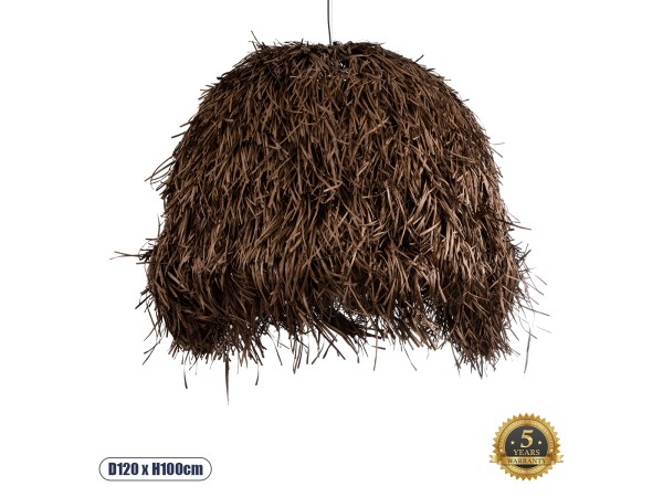 GLOBOSTAR® GUADELOUPE 02295 Boho Κρεμαστό Φωτιστικό Οροφής με Ντουί 1 x E27 AC 220-240V IP20 - Καφέ - Μ120 x Π120 x Υ100cm GLOBOSTAR® GUADELOUPE 02295 Boho Κρεμαστό Φωτιστικό Οροφής με Ντουί 1 x E27 AC 220-240V IP20 - Καφέ - Μ120 x Π120 x Υ100cm