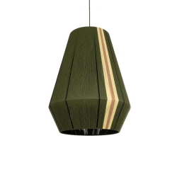 GLOBOSTAR® SALERNO 02335 Boho Κρεμαστό Φωτιστικό Οροφής με Ντουί 1 x E27 AC 220-240V IP20 - Λαδί & Μπεζ - Μ50 x Π50 x Υ60cm