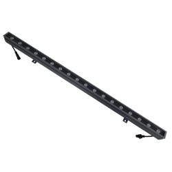 GLOBOSTAR® WASHER-MOZA 05107 Μπάρα Φωτισμού Wall Washer LED 24W 2400lm 10-30° DC 24V Αδιάβροχο IP66 RGB Dimmable - Γκρι Ανθρακί - Μ100 x Π4 x Υ5cm - 3 Χρόνια Εγγύηση