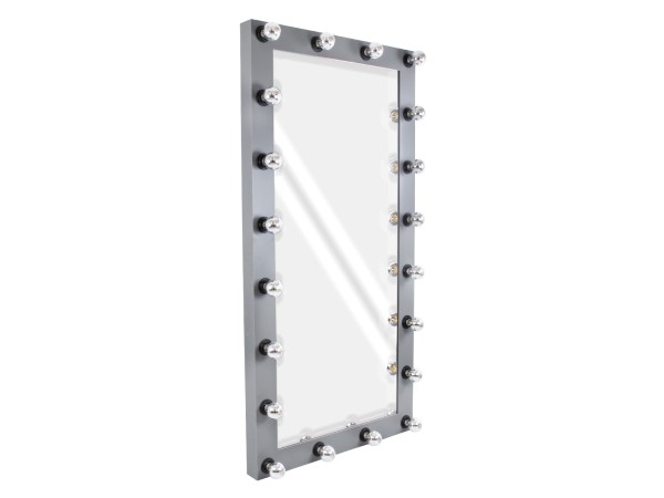 GloboStar® MAKEUP MIRROR-160x80-6 Μοντέρνος Καθρέπτης Μακιγιάζ με Πλαίσιο Φυσικού Ξύλου με Διακόπτη On/Off 20 x E27 AC220-240V - Μ80 x Π7 x Υ160cm - Γκρι Ανθρακί GloboStar® MAKEUP MIRROR-160x80-6 Μοντέρνος Καθρέπτης Μακιγιάζ με Πλαίσιο Φυσικού Ξύλου με Διακόπτη On/Off 20 x E27 AC220-240V - Μ80 x Π7 x Υ160cm - Γκρι Ανθρακί