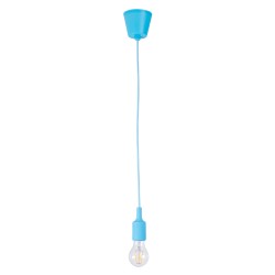GLOBOSTAR® CABLITO 61559 Μοντέρνο Κρεμαστό Φωτιστικό Οροφής με Ντουί 1 x E27 AC 220-240V IP20 - Γαλάζιο - Μ4 x Π4 x Υ110cm