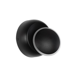 GLOBOSTAR® TSUKI 60675 Μοντέρνο Φωτιστικό Τοίχου - Απλίκα LED 5W 625lm 180° AC 220-240V Αδιάβροχο IP65 Θερμό Λευκό 2700K - Bridgelux COB Chip & TÜV SÜD Driver - Μαύρο Ματ - Μ14 x Π8.5 x Υ14cm - 5 Χρόνια Εγγύηση