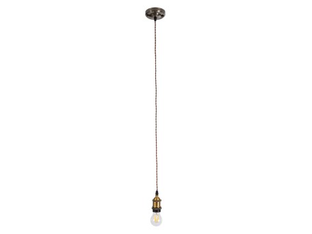GLOBOSTAR® SUSPENS 115105 Vintage Κρεμαστό Φωτιστικό Οροφής με Ντουί 1 x E27 AC 220-240V IP20 - Χρυσό & Καφέ - Μ10 x Π10 x Y108.7cm