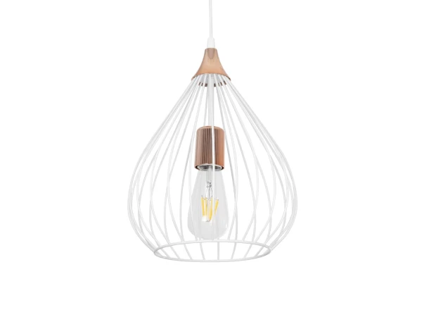 GLOBOSTAR® RADIARO 201-0014 Vintage Κρεμαστό Φωτιστικό Οροφής με Ντουί 1 x E27 AC 220-240V IP20 - Λευκό & Χάλκινο - Μ26 x Π26 x Υ35cm GLOBOSTAR® RADIARO 201-0014 Vintage Κρεμαστό Φωτιστικό Οροφής με Ντουί 1 x E27 AC 220-240V IP20 - Λευκό & Χάλκινο - Μ26 x Π26 x Υ35cm
