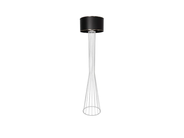 GLOBOSTAR® NOVA 201-0038 Μοντέρνο Επιδαπέδιο Φωτιστικό με Ντουί 1 x E27 AC 220-240V IP20 - Λευκό & Μαύρο - Μ36 x Π36 x Υ148cm