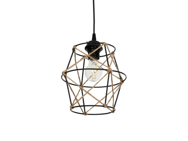 GLOBOSTAR® SOLON 201-0088 Vintage Κρεμαστό Φωτιστικό Οροφής με Ντουί 1 x E27 AC 220-240V IP20 - Μαύρο & Μπεζ - Μ22 x Π22 x Υ27cm GLOBOSTAR® SOLON 201-0088 Vintage Κρεμαστό Φωτιστικό Οροφής με Ντουί 1 x E27 AC 220-240V IP20 - Μαύρο & Μπεζ - Μ22 x Π22 x Υ27cm