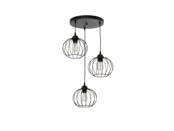 GLOBOSTAR® FLAMIA 201-0109 Vintage Κρεμαστό Φωτιστικό Οροφής με Ντουί 3 x E27 AC 220-240V IP20 - Μαύρο - Μ44 x Π44 x Υ66cm GLOBOSTAR® FLAMIA 201-0109 Vintage Κρεμαστό Φωτιστικό Οροφής με Ντουί 3 x E27 AC 220-240V IP20 - Μαύρο - Μ44 x Π44 x Υ66cm