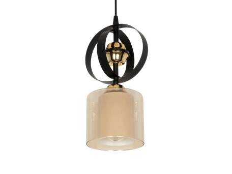 GLOBOSTAR® ZENIA 201-0134 Vintage Κρεμαστό Φωτιστικό Οροφής με Ντουί 1 x E27 AC 220-240V IP20 - Μαύρο - Μ16 x Π16 x Υ70cm