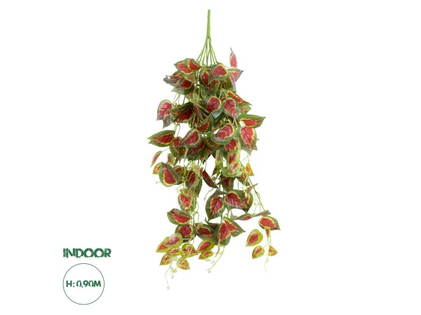 GloboStar® Artificial Garden COLEUS HANGING BRANCH 20255 Τεχνητό Διακοσμητικό Κρεμαστό Φυτό Κολέος Υ90cm