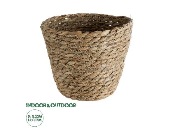 GloboStar® Artificial Garden PATMOS 20270 Διακοσμητικό Πλεκτό Καλάθι - Κασπώ Γλάστρα - Flower Pot Καφέ Φ22 x Υ17cm GloboStar® Artificial Garden PATMOS 20270 Διακοσμητικό Πλεκτό Καλάθι - Κασπώ Γλάστρα - Flower Pot Καφέ Φ22 x Υ17cm