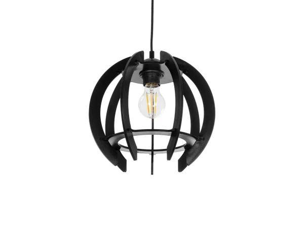 GLOBOSTAR® VIVIDUS 202-0028 Μοντέρνο Κρεμαστό Φωτιστικό Οροφής με Ντουί 1 x E27 AC 220-240V IP20 - Μαύρο - Μ27 x Π27 x Υ27cm