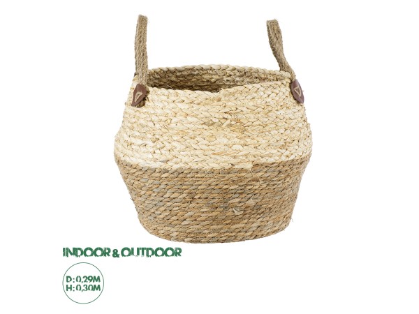GloboStar® Artificial Garden ANDROS 20317 Διακοσμητικό Πλεκτό Καλάθι - Κασπώ Γλάστρα - Flower Pot Καφέ με Μπεζ Φ29cm x Υ30cm GloboStar® Artificial Garden ANDROS 20317 Διακοσμητικό Πλεκτό Καλάθι - Κασπώ Γλάστρα - Flower Pot Καφέ με Μπεζ Φ29cm x Υ30cm