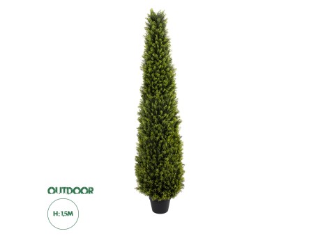 GloboStar® Artificial Garden CYPRESSUS SEMPERVIRENS 20395 Τεχνητό Διακοσμητικό Φυτό Μεσογειακό Κυπαρίσσι Υ150cm