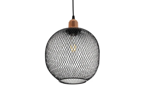 GLOBOSTAR® WIRE 203-0004 Μοντέρνο Κρεμαστό Φωτιστικό Οροφής με Ντουί 1 x E27 AC 220-240V IP20 - Μαύρο & Χάλκινο - Μ25 x Π25 x Υ30cm GLOBOSTAR® WIRE 203-0004 Μοντέρνο Κρεμαστό Φωτιστικό Οροφής με Ντουί 1 x E27 AC 220-240V IP20 - Μαύρο & Χάλκινο - Μ25 x Π25 x Υ30cm