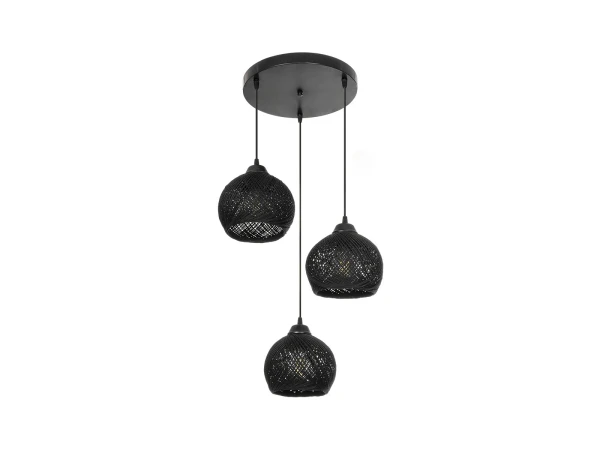 GLOBOSTAR® YASAM 203-0022 Vintage Κρεμαστό Φωτιστικό Οροφής με Ντουί 3 x E27 AC 220-240V IP20 - Μαύρο - Μ42 x Π42 x Υ54cm GLOBOSTAR® YASAM 203-0022 Vintage Κρεμαστό Φωτιστικό Οροφής με Ντουί 3 x E27 AC 220-240V IP20 - Μαύρο - Μ42 x Π42 x Υ54cm