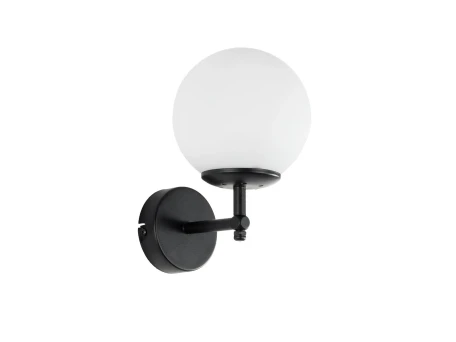 GLOBOSTAR® DALPH 203-0032 Vintage Φωτιστικό Τοίχου - Απλίκα με Ντουί 1 x E27 AC 220-240V IP20 - Μαύρο & Λευκό - M18 x Π15 x Υ23cm