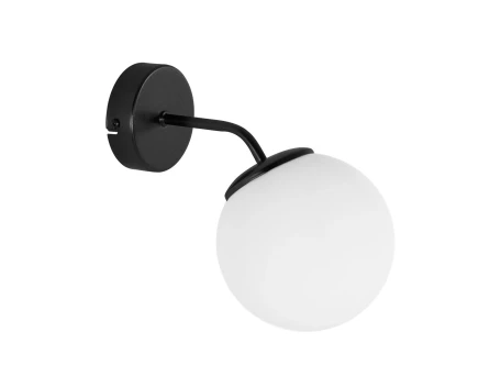 GLOBOSTAR® DALPH 203-0034 Vintage Φωτιστικό Τοίχου - Απλίκα με Ντουί 1 x E27 AC 220-240V IP20 - Μαύρο & Λευκό - M15 x Π25 x Υ22cm