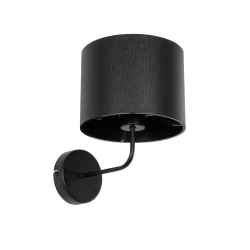 GLOBOSTAR® RALPH 203-0038 Vintage Φωτιστικό Τοίχου - Απλίκα με Ντουί 1 x E27 AC 220-240V IP20 - Μαύρο - Μ22 x Π29 x Υ30cm