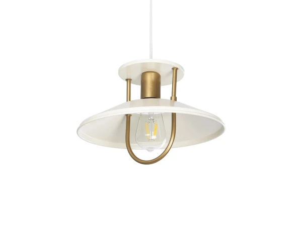 GLOBOSTAR® BILLA 203-0041 Vintage Κρεμαστό Φωτιστικό Οροφής με Ντουί 1 x E27 AC 220-240V IP20 - Λευκό & Χρυσό - M30.5 x Π30.5 x Υ20cm GLOBOSTAR® BILLA 203-0041 Vintage Κρεμαστό Φωτιστικό Οροφής με Ντουί 1 x E27 AC 220-240V IP20 - Λευκό & Χρυσό - M30.5 x Π30.5 x Υ20cm