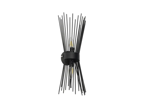 GLOBOSTAR® HORN 203-0043 Vintage Φωτιστικό Τοίχου - Απλίκα με Ντουί 2 x E14 AC 220-240V IP20 - Μαύρο - Μ14 x Π17 x Υ44.5cm GLOBOSTAR® HORN 203-0043 Vintage Φωτιστικό Τοίχου - Απλίκα με Ντουί 2 x E14 AC 220-240V IP20 - Μαύρο - Μ14 x Π17 x Υ44.5cm