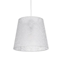 GLOBOSTAR® CONEY 203-0069 Μοντέρνο Κρεμαστό Φωτιστικό Οροφής με Ντουί 1 x E27 AC 220-240V IP20 - Λευκό - Μ26 x Π26 x Υ25cm