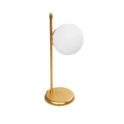 GLOBOSTAR® GLOBUS 203-0182 Μοντέρνο Επιτραπέζιο Φωτιστικό Πορτατίφ με Ντουί 1 x E27 AC 220-240V IP20 - Χρυσό & Λευκό - Μ21 x Π17 x Υ45cm