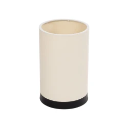 GLOBOSTAR® CYLINDER 203-0183 Μοντέρνο Επιτραπέζιο Φωτιστικό Πορτατίφ με Ντουί 1 x E27 AC 220-240V IP20 - Μαύρο & Μπεζ - Μ14 x Π14 x Υ22cm