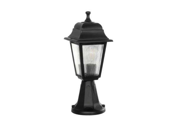 GloboStar® SOLME 203-0210 Vintage Επιδαπέδιο Φωτιστικό Φαναράκι Μονόφωτο 1 x E27 IP44 Μαύρο & Διάφανο Πλαστικό - Μ22 x Π22 x Υ40cm GloboStar® SOLME 203-0210 Vintage Επιδαπέδιο Φωτιστικό Φαναράκι Μονόφωτο 1 x E27 IP44 Μαύρο & Διάφανο Πλαστικό - Μ22 x Π22 x Υ40cm