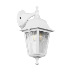 GLOBOSTAR® SOLME 203-0221 Vintage Φωτιστικό Τοίχου - Απλίκα με Ντουί 1 x E27 AC 220-240V IP44 - Λευκό - Μ15 x Π20 x Υ35cm