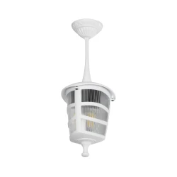 GLOBOSTAR® ZARDIN 203-0237 Vintage Φωτιστικό Οροφής με Ντουί 1 x E27 AC 220-240V IP44 - Λευκό - Μ17 x Π17 x Υ42cm