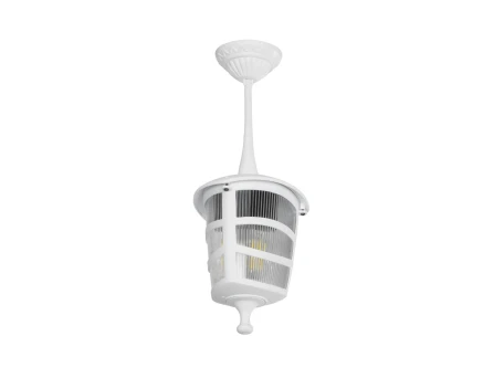 GLOBOSTAR® ZARDIN 203-0237 Vintage Φωτιστικό Οροφής με Ντουί 1 x E27 AC 220-240V IP44 - Λευκό - Μ17 x Π17 x Υ42cm