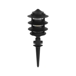 GloboStar® LANTERNA 203-0242 Μοντέρνο Καρφωτό Φωτιστικό Φαναράκι Μονόφωτο 1 x E27 IP44 Μαύρο & Διάφανο Πλαστικό - Μ16 x Π16 x Υ50cm