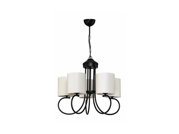 GLOBOSTAR® TRITON 203-0253 Vintage Κρεμαστό Φωτιστικό Οροφής με Ντουί 5 x E27 AC 220-240V IP20 - Μαύρο & Μπεζ - Μ50 x Π50 x Υ48cm GLOBOSTAR® TRITON 203-0253 Vintage Κρεμαστό Φωτιστικό Οροφής με Ντουί 5 x E27 AC 220-240V IP20 - Μαύρο & Μπεζ - Μ50 x Π50 x Υ48cm