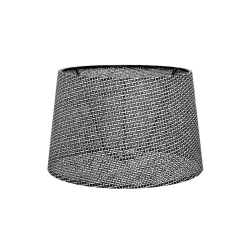 GloboStar® COVER 203-0262 Μοντέρνο Φωτιστικό Καπέλο Γκρί Διάτρητο Ύφασμα για Ντουί E27- Μ38 x Π38 x Υ24cm