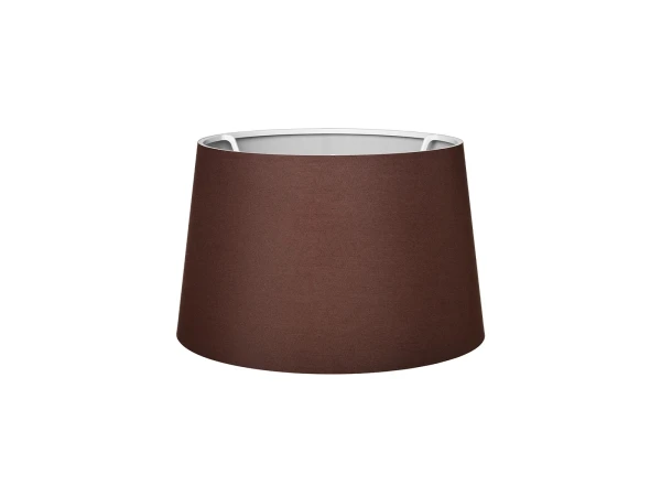 GloboStar® COVER 203-0265 Μοντέρνο Φωτιστικό Καπέλο Καφέ Ύφασμα για Ντουί E27 - Μ38 x Π38 x Υ24cm