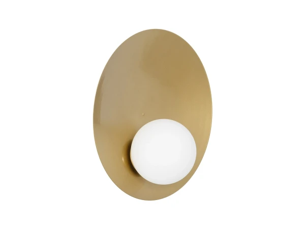 GLOBOSTAR® PLATO 203-0278 Vintage Φωτιστικό Τοίχου - Απλίκα με Ντουί 1 x E14 AC 220-240V IP20 - Χρυσό & Λευκό - M40 x Π19 x Υ40cm