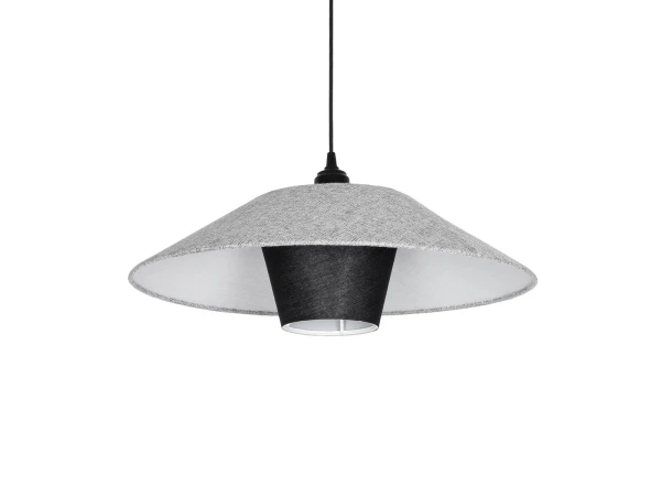 GLOBOSTAR® STORM 203-0292 Μοντέρνο Κρεμαστό Φωτιστικό Οροφής με Ντουί 1 x E27 AC 220-240V IP20 - Μαύρο & Γκρί  - Μ50 x Π50 x Υ24cm
