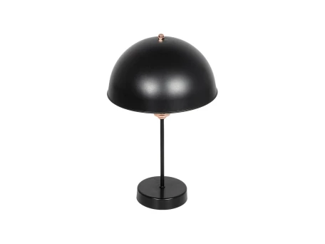 GLOBOSTAR® GAZETA 203-0300 Μοντέρνο Επιτραπέζιο Φωτιστικό Πορτατίφ με Ντουί 1 x E27 AC 220-240V IP20 - Μαύρο & Μπρονζέ - Μ25 x Π25 x Υ39cm