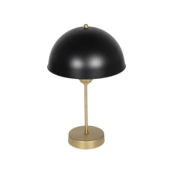 GLOBOSTAR® GAZETA 203-0305 Μοντέρνο Επιτραπέζιο Φωτιστικό Πορτατίφ με Ντουί 1 x E27 AC 220-240V IP20 - Μαύρο & Χρυσό - Μ25 x Π25 x Υ39cm
