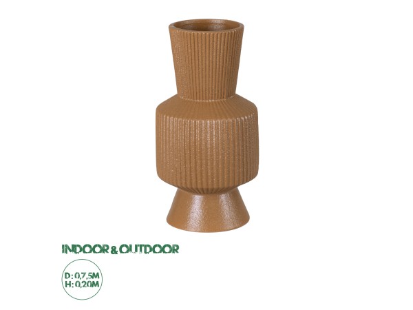 GloboStar® Artificial Garden AMALFI 20469 Πήλινο Κεραμικό Κασπώ Γλάστρα - Flower Pot Κεραμιδί Φ7.5cm x Υ20cm