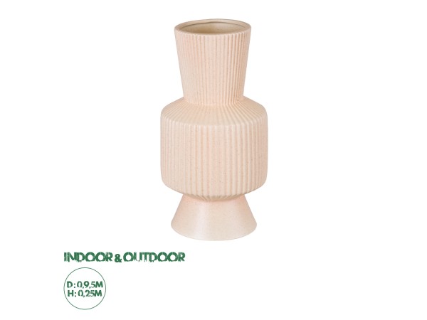 GloboStar® Artificial Garden CAPRI 20470 Πήλινο Κεραμικό Κασπώ Γλάστρα - Flower Pot Απαλό Μπεζ Φ9.5cm x Υ25cm GloboStar® Artificial Garden CAPRI 20470 Πήλινο Κεραμικό Κασπώ Γλάστρα - Flower Pot Απαλό Μπεζ Φ9.5cm x Υ25cm