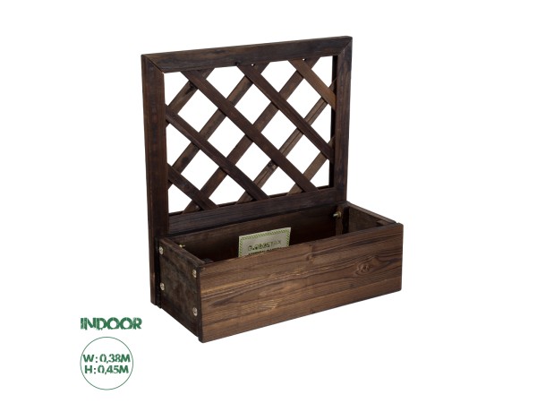 GloboStar® Artificial Garden SIKINOS 20477 Επιτοίχιο Ξύλινο Κασπώ Γλάστρα - Flower Pot Καφέ Φ38cm x Υ45cm GloboStar® Artificial Garden SIKINOS 20477 Επιτοίχιο Ξύλινο Κασπώ Γλάστρα - Flower Pot Καφέ Φ38cm x Υ45cm