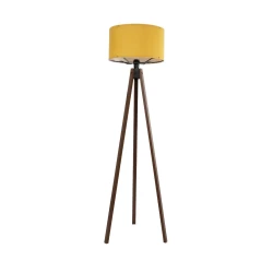 GLOBOSTAR® SAGA 204-0033 Μοντέρνο Επιδαπέδιο Φωτιστικό με Ντουί 1 x E27 AC 220-240V IP20 - Καφέ & Κίτρινο - Μ38 x Π38 x Υ140cm